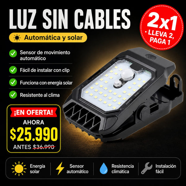Lámpara Solar con Sensor y Clip