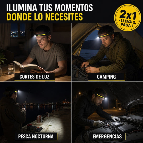 Linterna LED Cintillo Recargable