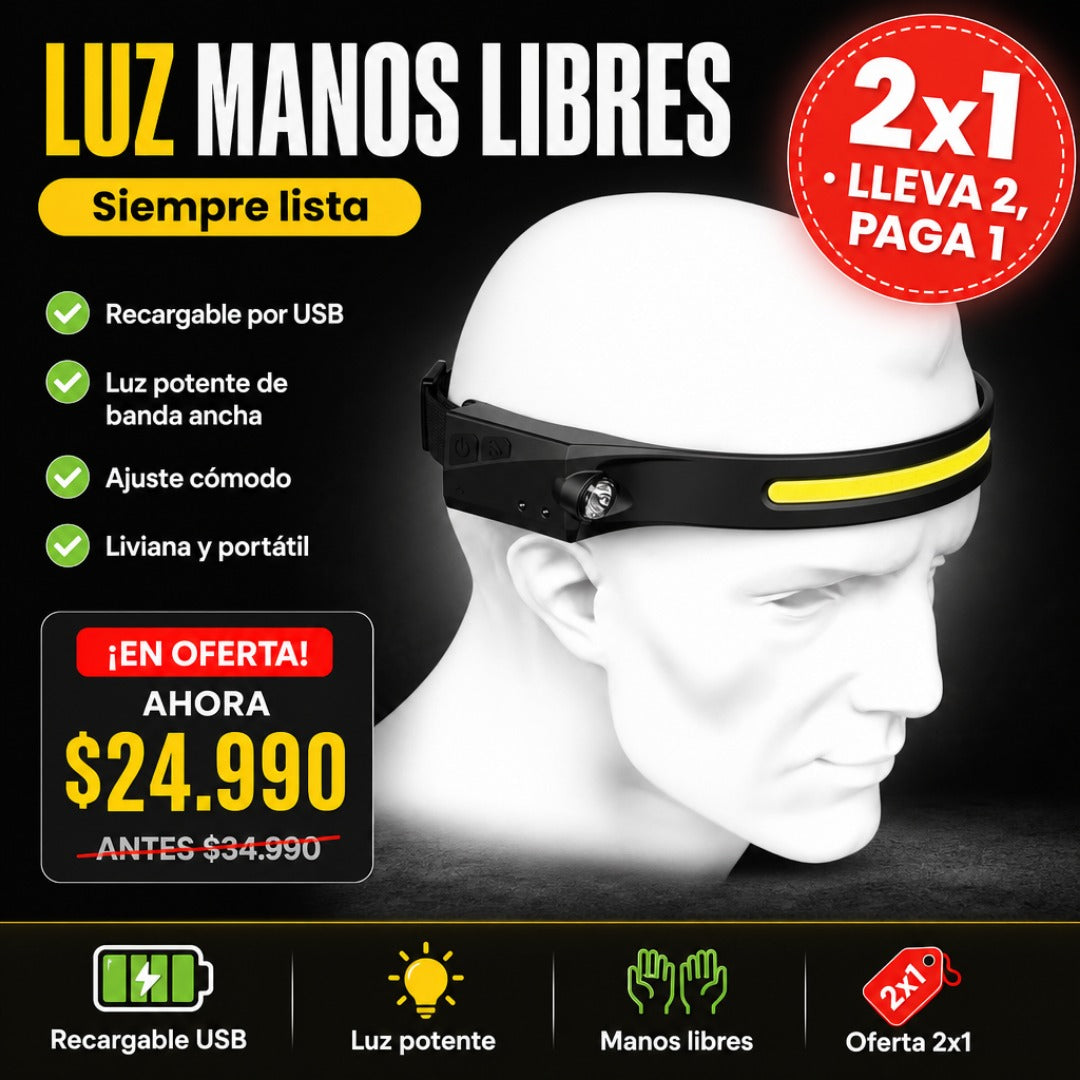 Linterna LED Cintillo Recargable