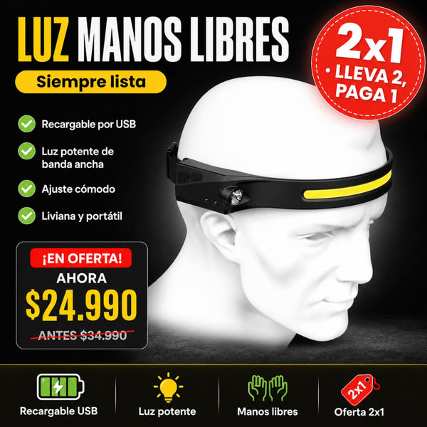 Linterna LED Cintillo Recargable