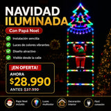 Luces LED Escalera Navidad Papá Noel