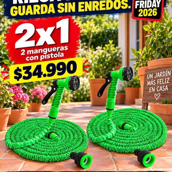 Manguera Extensible con Pistola 2x1 por $34.990 · Envío gratis y pago al recibir