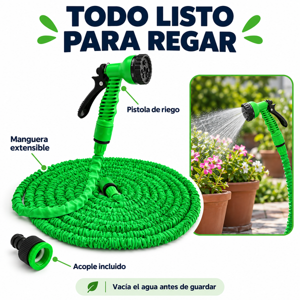 Manguera Extensible con Pistola · Detalle del producto