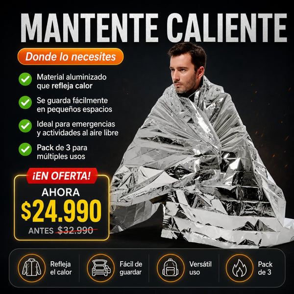 Manta Térmica Emergencia 3 Unidades