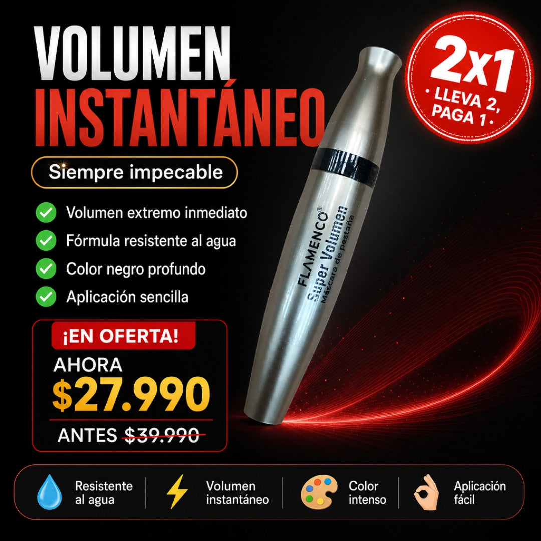 MÁSCARA DE PESTAÑAS FLAMENCO WATERPROOF