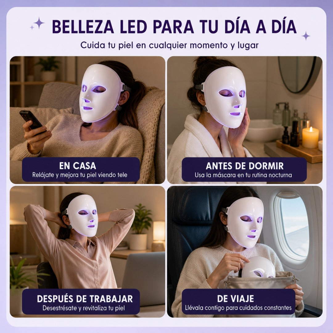 Máscara Terapia LED 7 Colores