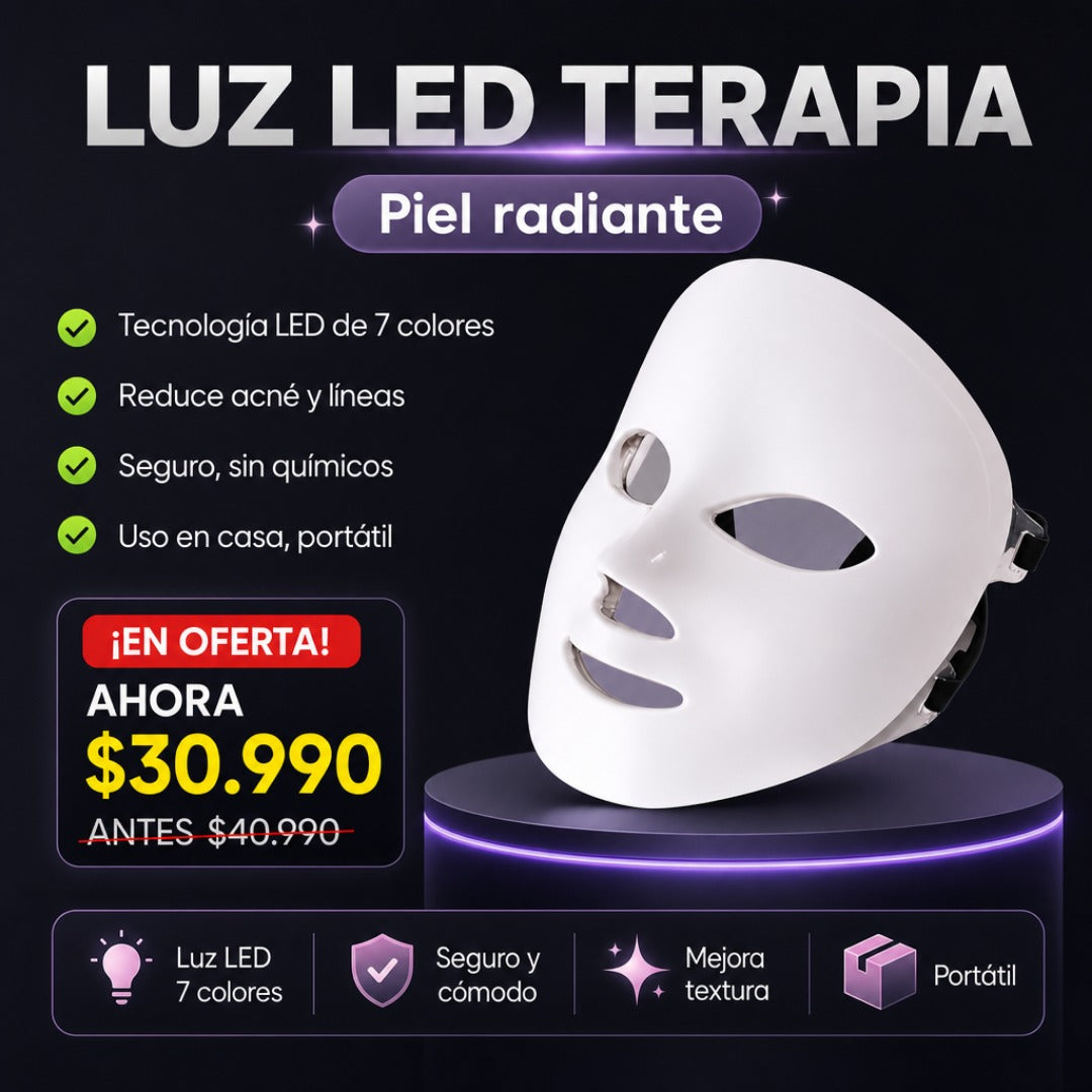 Máscara Terapia LED 7 Colores