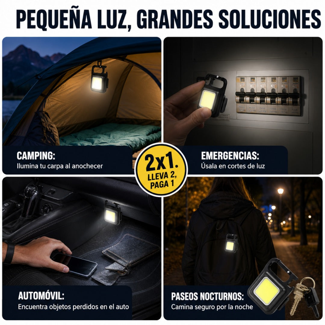Mini Linterna Llavero Recargable Potente