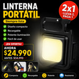 Mini Linterna Llavero Recargable Potente