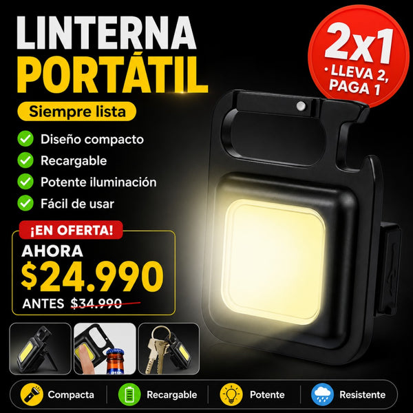 Mini Linterna Llavero Recargable Potente