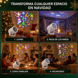Mini Proyector Navideño USB Blanco