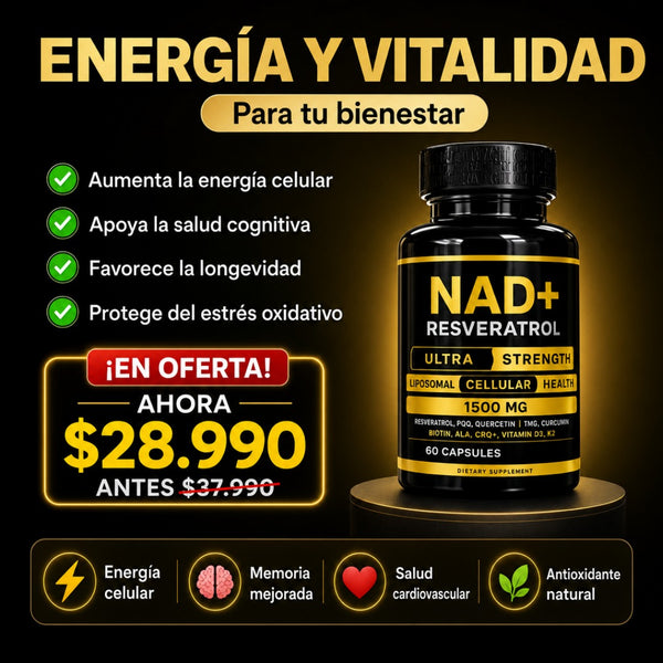 NAD + Resveratrol Americano 60 Cápsulas