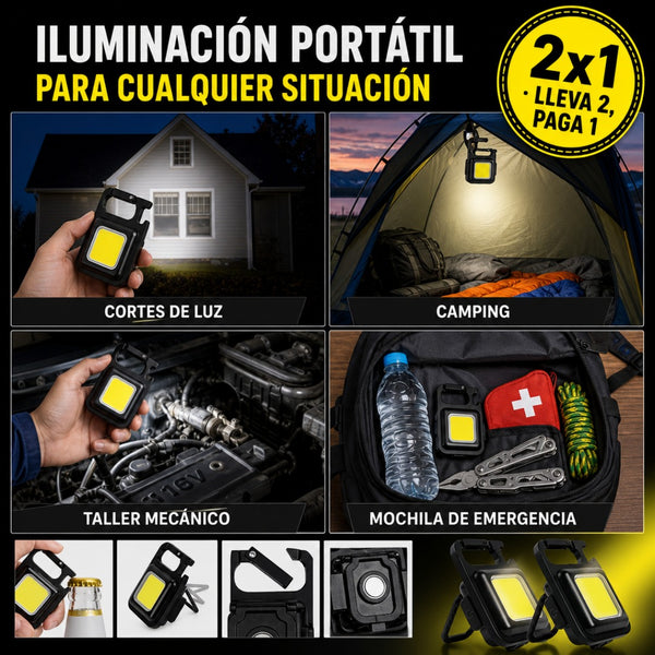 Pack 2 Linternas LED COB Compactas
