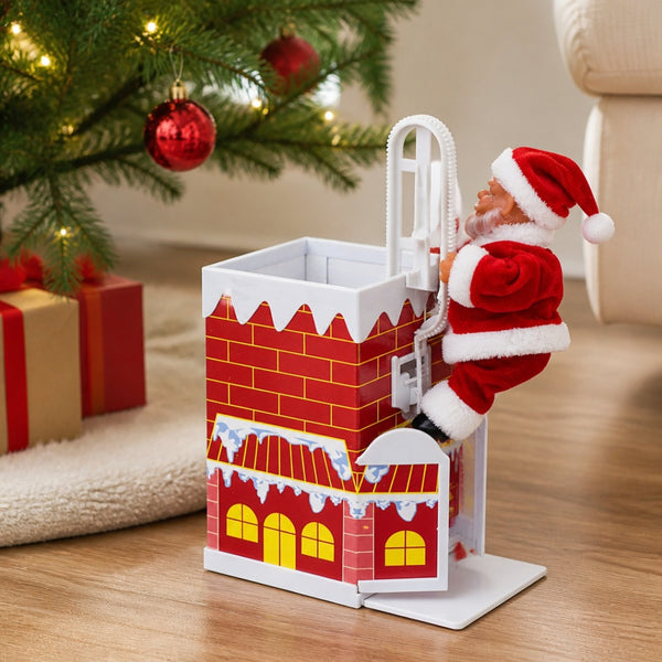 Papá Noel Subiendo la Chimenea