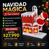 Papá Noel Subiendo la Chimenea