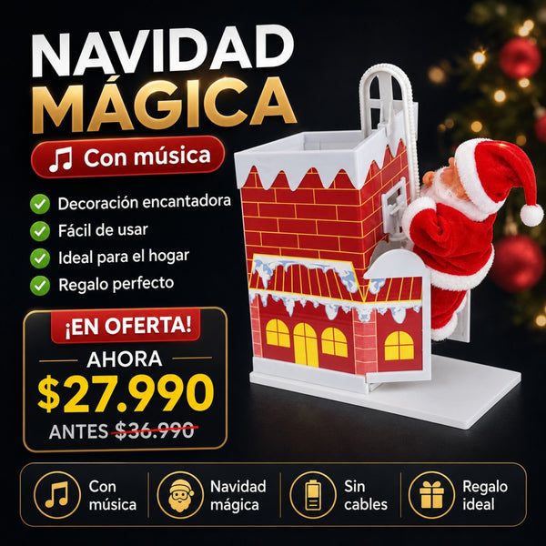 Papá Noel Subiendo la Chimenea