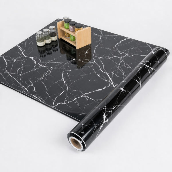 Papel Adhesivo Mármol Negro