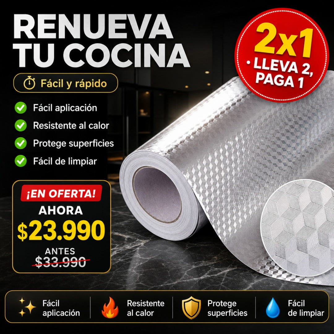 Papel Tapiz Adhesivo Aluminio