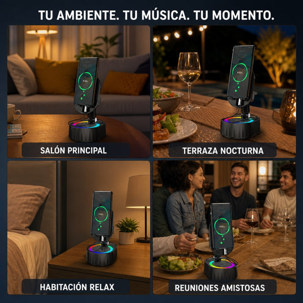 Parlante Inducción Inalámbrico con Luz