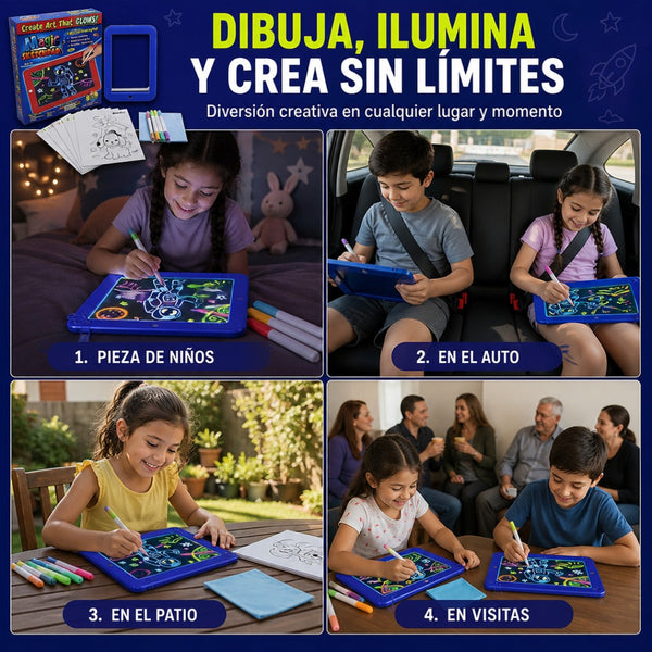 Pizarra Mágica Luminosa para Niños