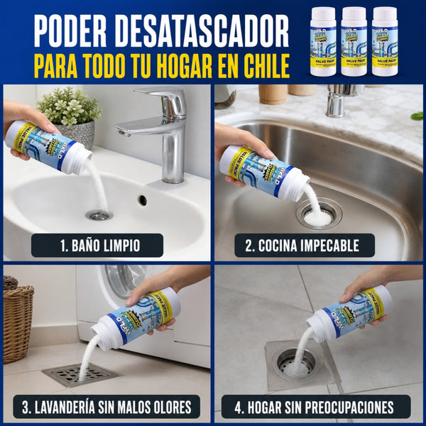 Polvo Limpiador para Drenajes x3 + Envío Gratis
