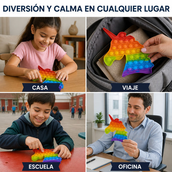Pop It Sensorial Diseño Unicornio para Niños