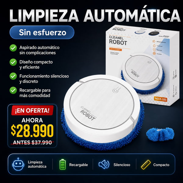 Robot Aspiradora Redondo Blanco