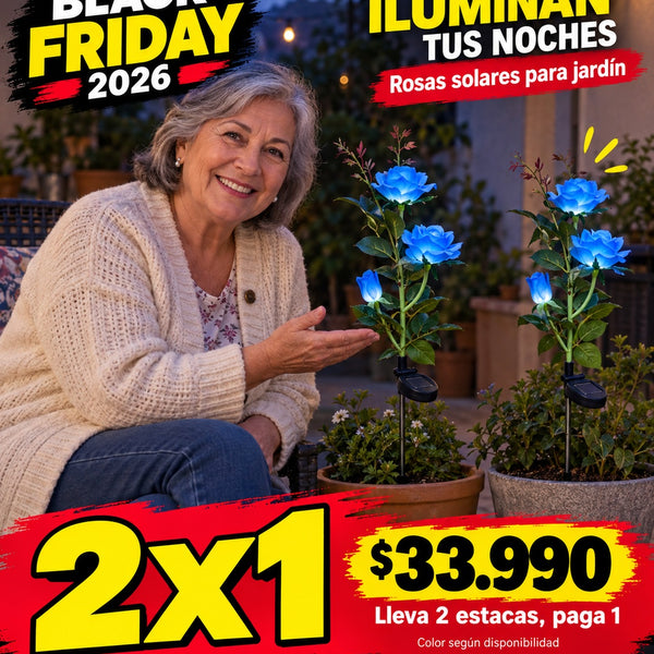 Rosas solares 2x1 por $33.990