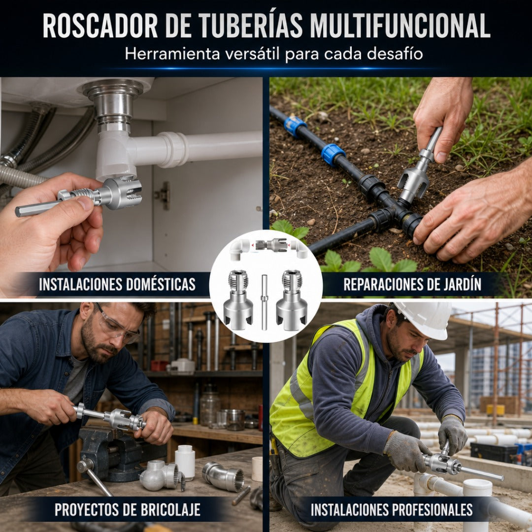 Rosca Tubos PVC y PPR Taladro