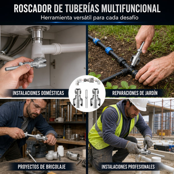 Rosca Tubos PVC y PPR Taladro