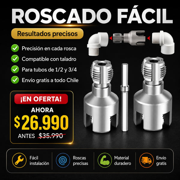 Rosca Tubos PVC y PPR Taladro