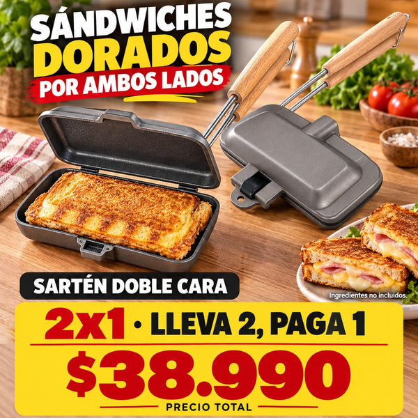 Sarten Doble Sandwiches 2x1 por $38.990