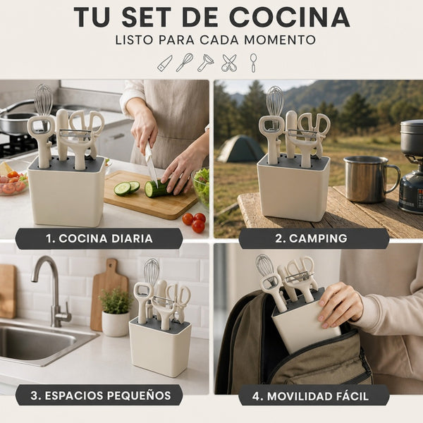 Set 4 Utensilios Cocina Compacto