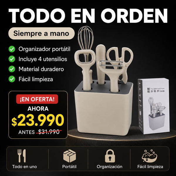 Set 4 Utensilios Cocina Compacto