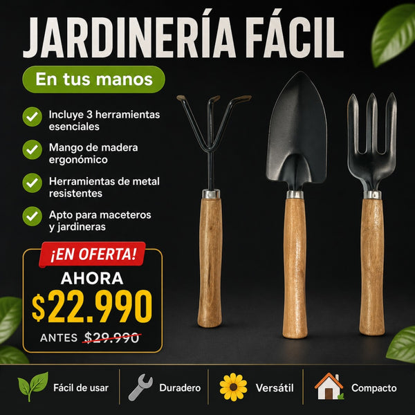 Set Mini Herramientas Jardinería