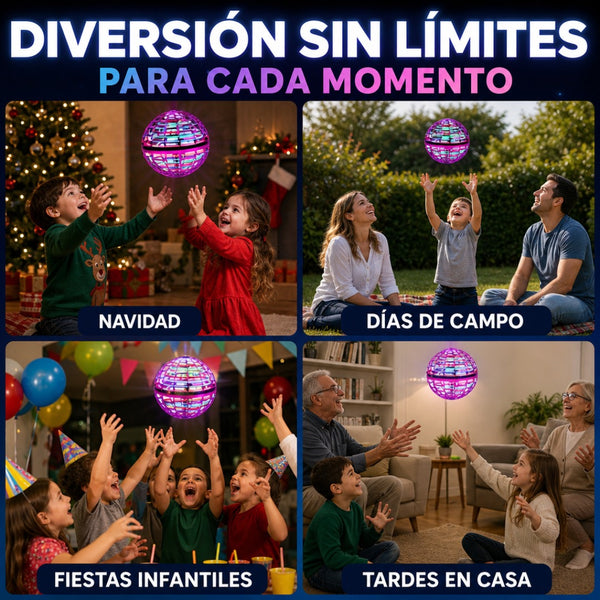 Spinner Bola Voladora LED Recargable