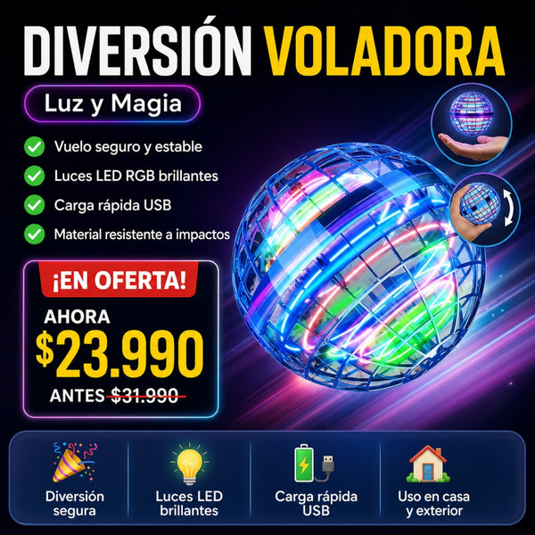 Spinner Bola Voladora LED Recargable
