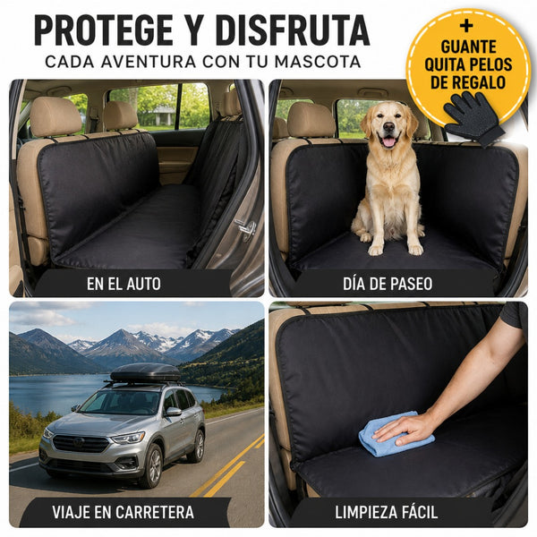 Tapete Protector Auto Perro + Envío Gratis + Guante Quita Pelos de REGALO