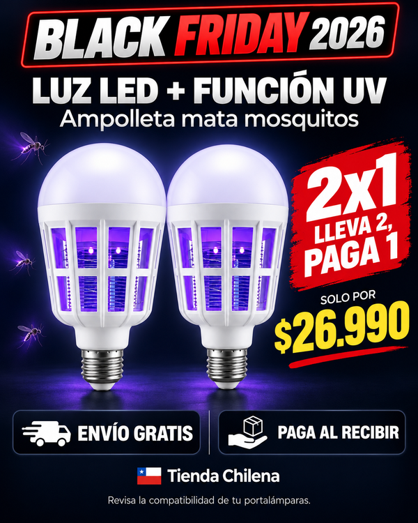 Ampolleta LED + UV — 2x1 $26.990 · Envío gratis y pago al recibir