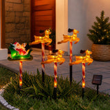 Trineo Navideño Solar con Renos