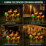 Trineo Navideño Solar con Renos