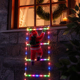 Viejo Pascuero en Escalera Iluminada