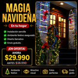 Viejo Pascuero en Escalera Iluminada