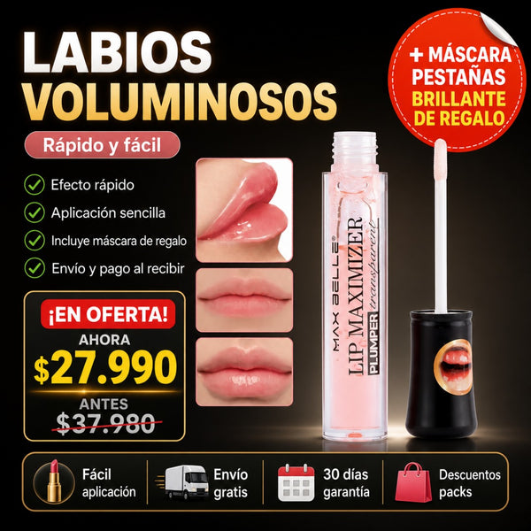 Voluminizador de Labios + Envío Gratis + Máscara Pestañas Brillante de REGALO